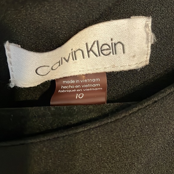 Calvin Klein Sleeveless Cocktail Dress with Wrapping Flounce Hem - Size 10 - Picture 3 of 6